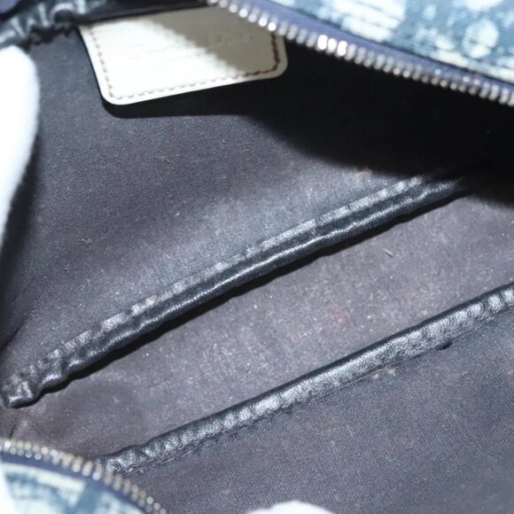 Christian Dior Trotter Canvas Pouch PVC Navy Silver Auth bs28793 - Picture 11 of 16